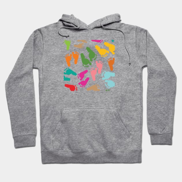 Seamless kids footprints Hoodie by GULSENGUNEL